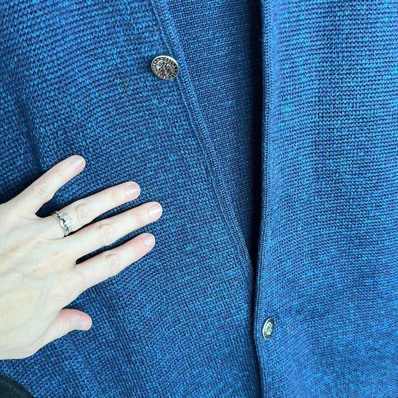 Vintage Kaso Knit 1970’s Men's Worsted Wool Cardigan Size L - Picture 3 of 5